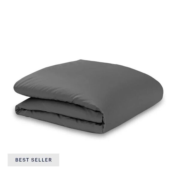 Riley Luxury Sateen Duvet Cover - Color: Slate - Full/Queen - New - Picture 2 of 2